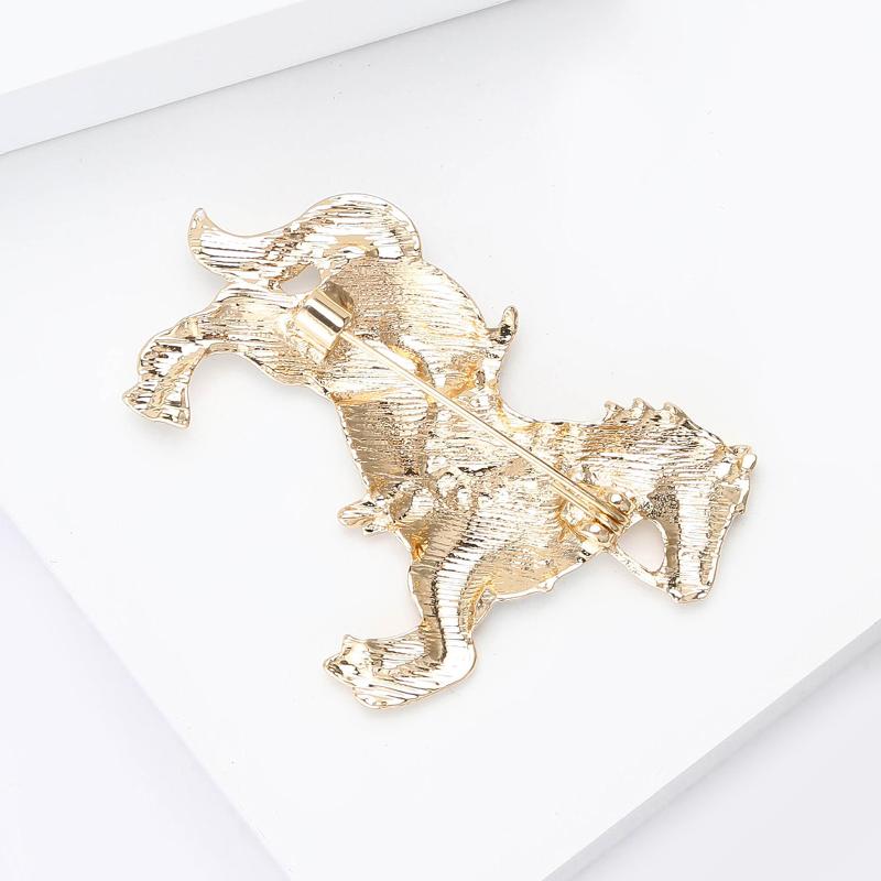 4-Color Alloy Running Horse Brooch Pins Fashion Exquisite Zodiac Horse Badge Women Kid'S Clothes Backpack Brooches New Year Gift