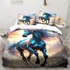 Animal horse printing set pillowcase duvet cover unicorn pattern bedroom bedding child room bed cover set luxury birthday gift