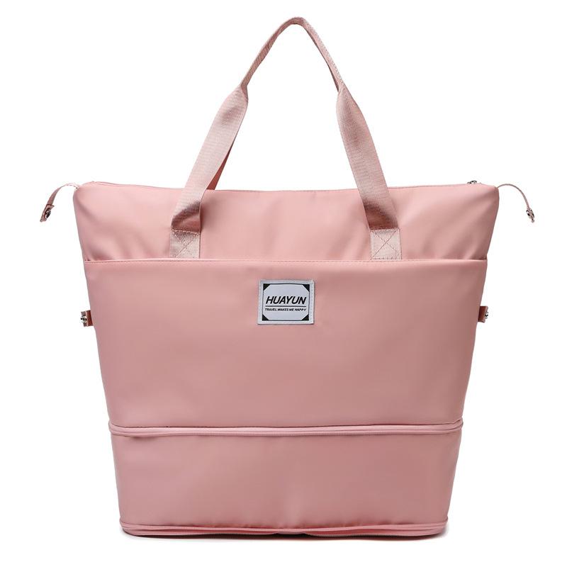 Large capacity portable sports fitness bag dry and wet separation yoga bag short business trip foldable travel bag luggage bag