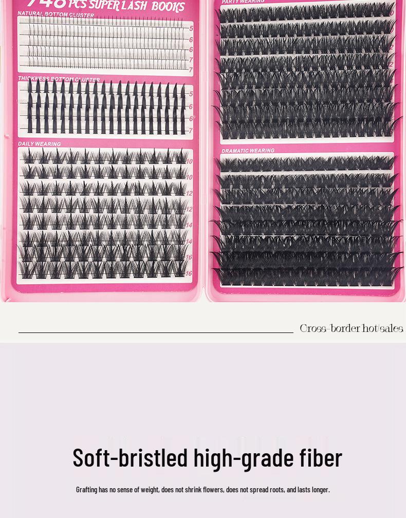 Cross-Border Natural Lower Eyelashes: Dense & Fairy-Style Mixed Pack with 33 Rows