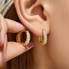 European and American Style Half Circle Light Luxury Fashion High-end Earrings Earrings Women