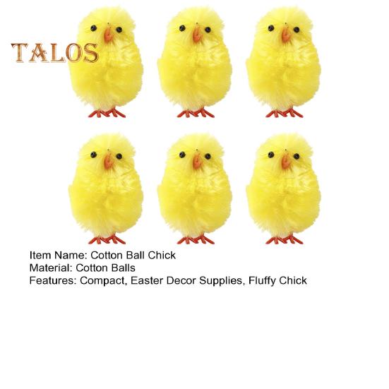 Easter Chick Ornament Yellow Cotton Ball Chicken Fluffy Chick Decoration for Home Office Easter Party Easter Basket Filler