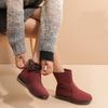 Fashion 2025 Winter Shoes Women Waterproof Snow Boots Flat Warm Plush Laides Ankle Boots Non-slip Mother Shoes Plus Size Brown Red D640