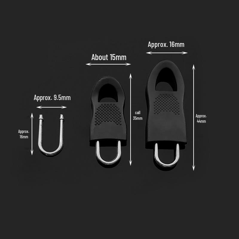 Detachable Zipper Pull Tab for Bags, Jackets, Shoes, and Backpacks - Tool-Free Replacement.