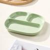 8 Inch Weight Loss Ceramic Dividing Plate for Adults Three Compartments Fixed Quantity Tableware Simple Solid Children Dish