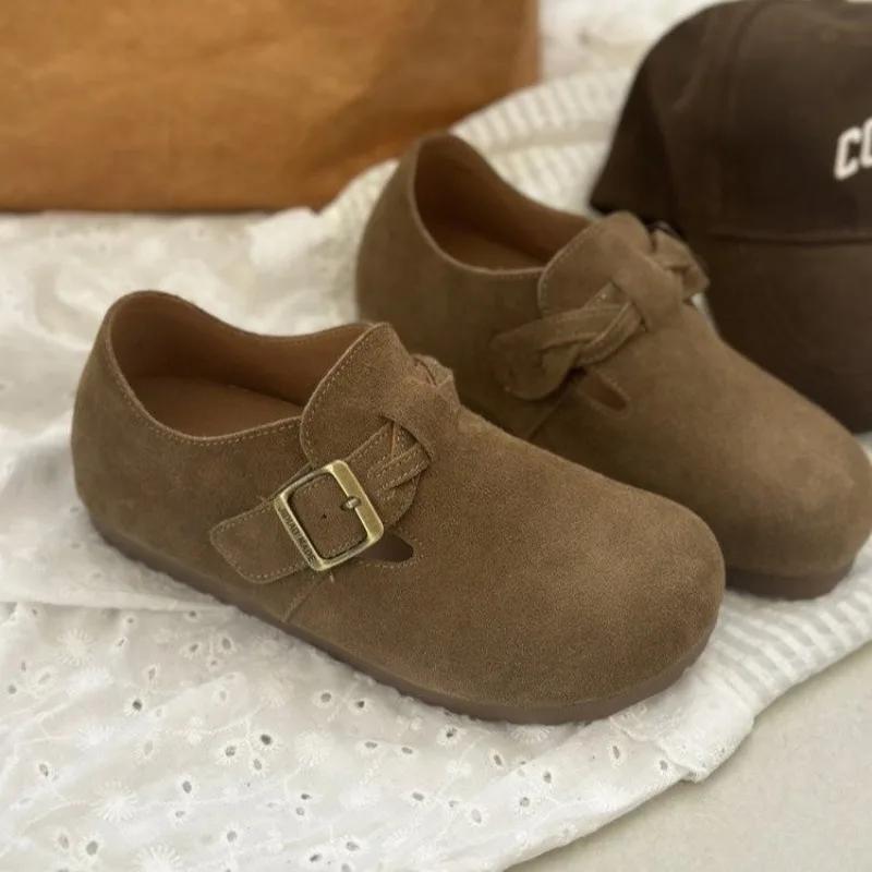 2025 Summer Hot Sale Outdoor Women's Round Toe Flats Rome Buckle Soft Bottom Flats for Women Concise Daily Casual Shoes Zapatos