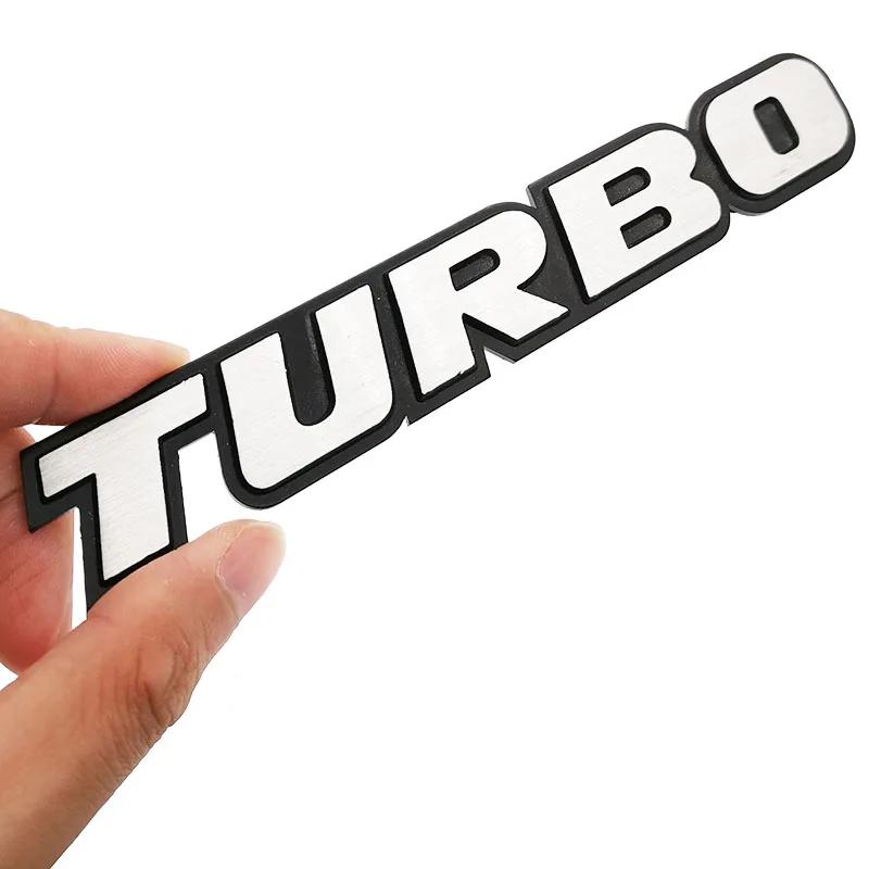 3D TURBO Emblem Sticker Body Rear Tailgate Badge For Ford Focus 2 3 ST RS Fiesta Mondeo Tuga Ecosport Fusion Car Styling серебряный