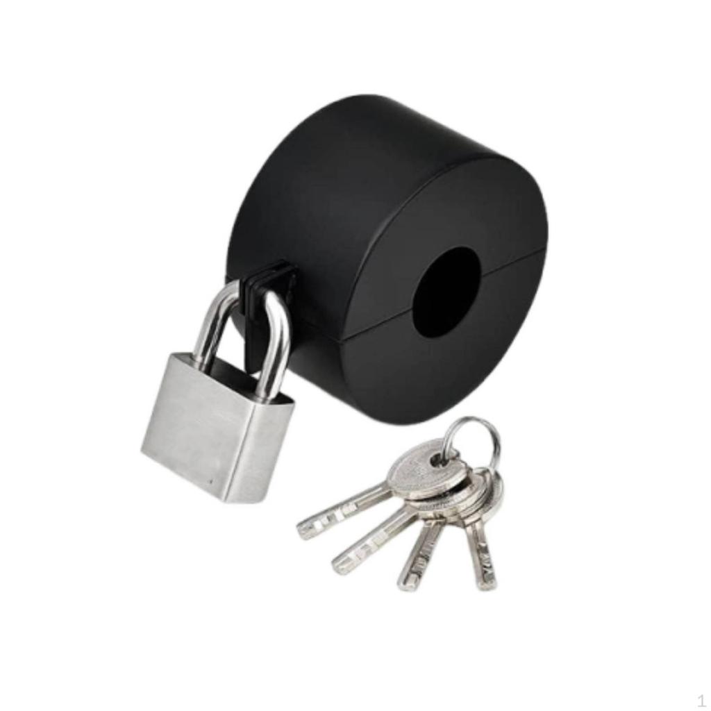 Door Knob Lockout Device Black Faucet Control Lock Cover Stainless Steel