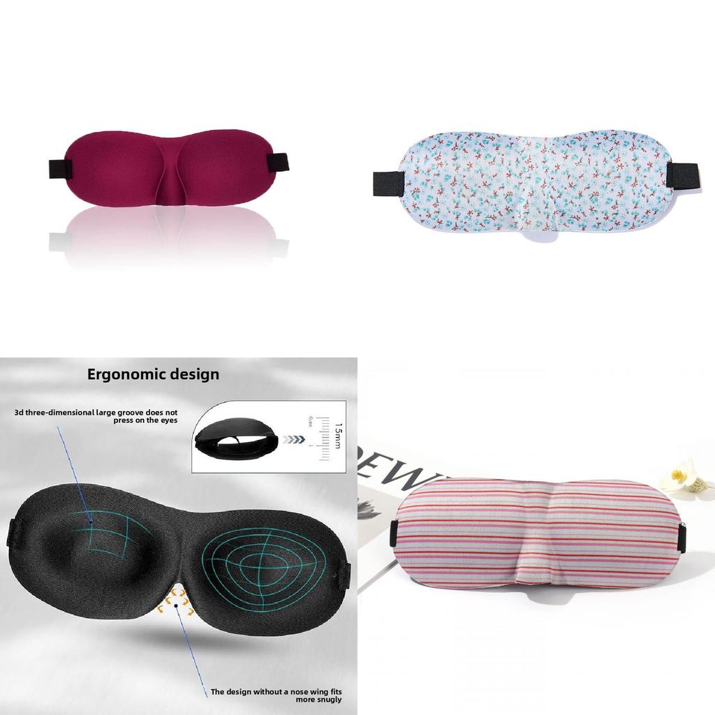 3d Stereoscopic Light Blocking Breathable Sleep Eye Mask For Travel And Sleep Improvement
