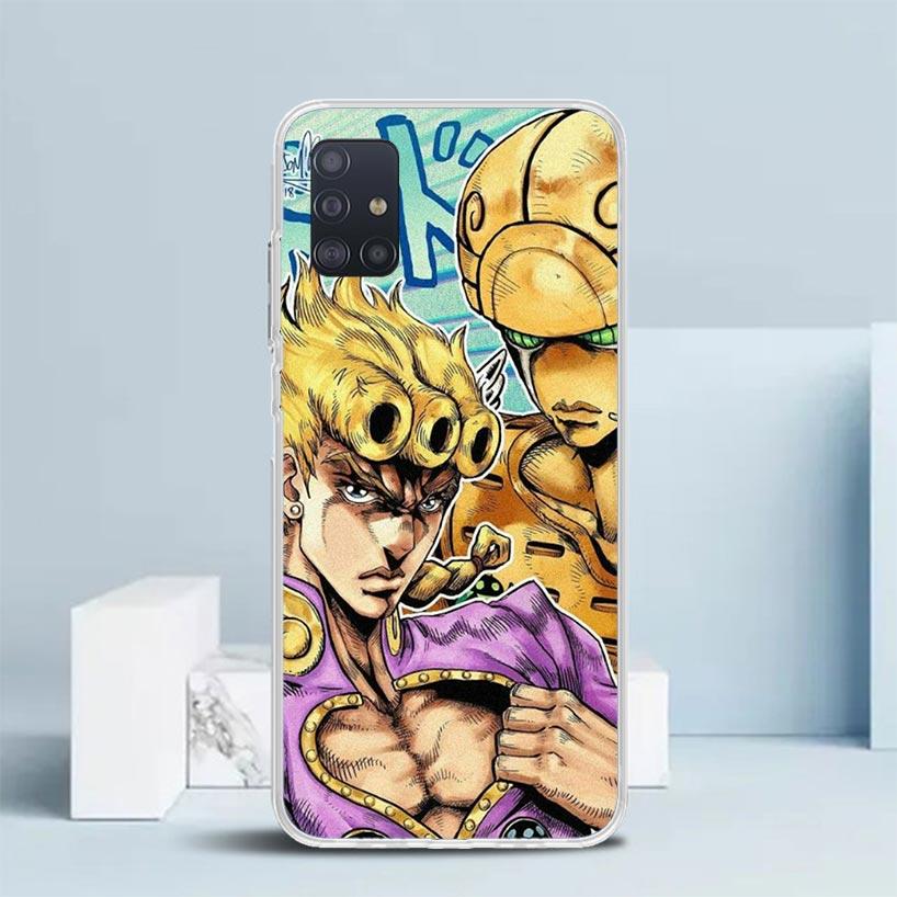 JoJo Adventure Giorno Giovanna Soft Cover for Samsung Galaxy A12 A22 A32 A52 A72 A02S Phone Case Note 20 Ultra 10 S10 Plus A51 A