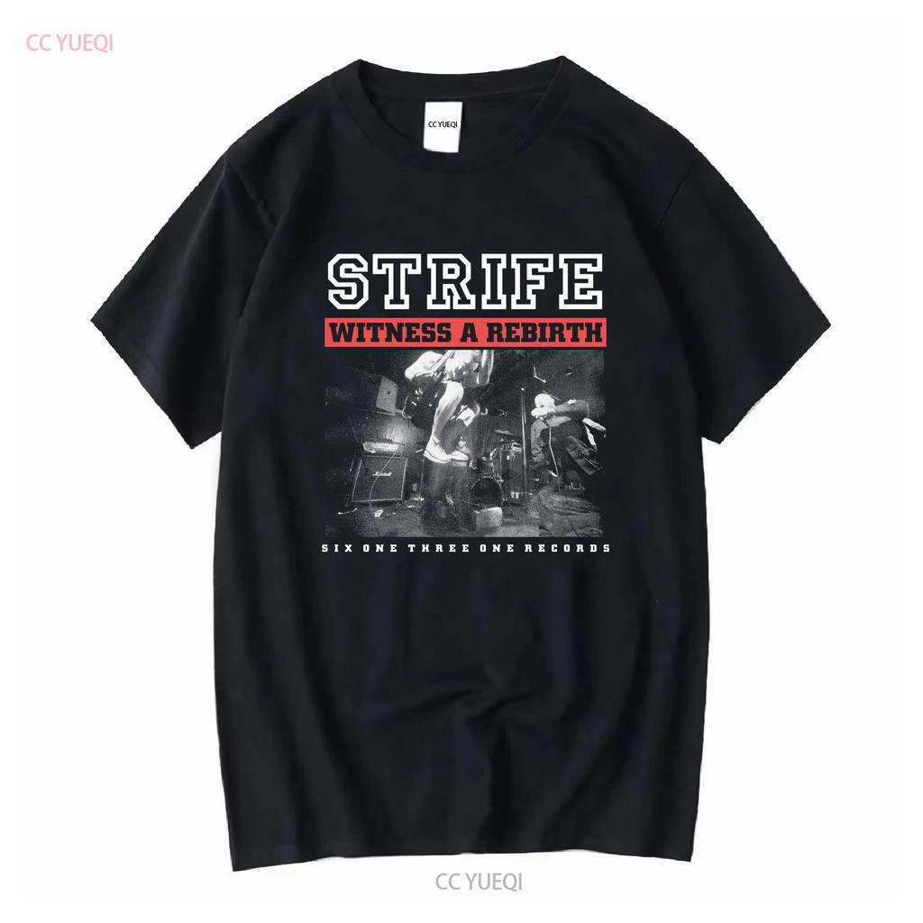 Vintage 2000s Strife Hardcore Band T Shirt Long or Short Sleeves Vintage Washed Comfortable Designer Clothes Slightly Casual