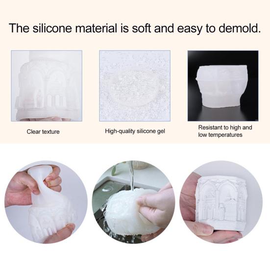 Christmas Santa Claus Epoxy Mold Small Item Storage Candle Container DIY Casting Mold Reusable Holiday Decor