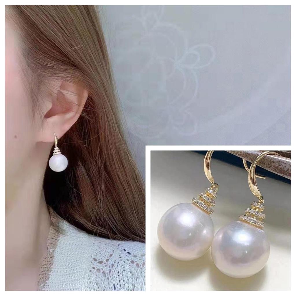 European and American Fashionable Women's Simple Pearl Earrings, Personalized Temperament, Versatile and High-end Earrings