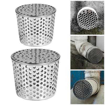 Stainless Steel Floor Drain Cover Easy Installation Ventilation Terminal Caps Basement