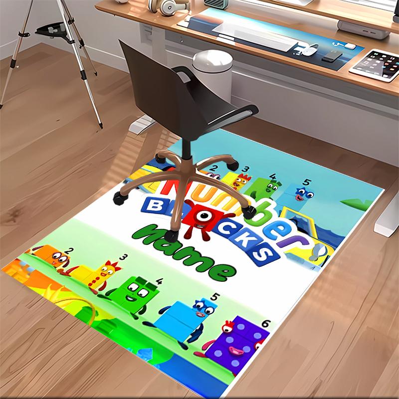 Tappeto Personalizzato con Stampa Numberblocks - Morbido, Lavabile, Antiscivolo, per Interni, Soggiorno, Casa e Ufficio, Tappeto Decorativo