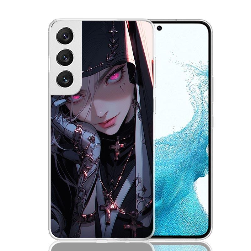 

Чехол для телефона Темная демоническая монахиня для Samsung Galaxy S26 S25 Edge S24 S23 FE S22 Ultra S21 Plus S20 + Fundas Cover Coque Galaxy S25 S24 Samsung S24 Ultra