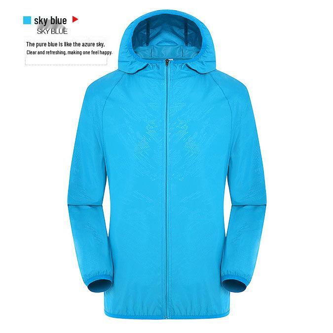 

Унисекс Легкая Летняя Ветровка с Принтованным Логотипом и Защитой от Солнца - Дышащая Куртка для Активного Отдыха для Рыбалки и Многого Другого 3XL