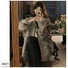 Fashionable Winter Jacket for Women Loose Baseball Style Work Jacket with Cotton Padding