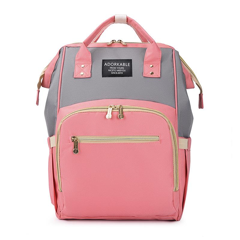 Schoolbag On the New Casual 1011 New Mommy Bag Large Capacity Lightweight Mother and Baby Out Trendy Fashion Mother Bag Backpack