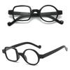 Vintage Asymmetrische Blaulichtfilter Lesebrille Frau Brille mit einem eckigen und einem runden Rahmen