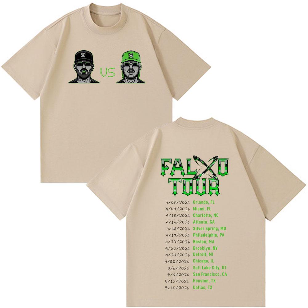 Rapper Feid Ferxxo Tour 2026 Graphic Tshirts Unisex Unisex Fashion Loose T Shirt Shortsleeved Hiphop Cotton Casual Tshirts Tops