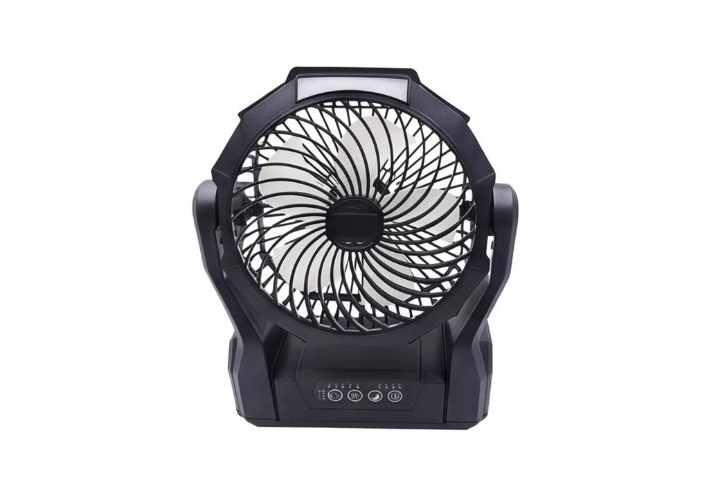 Portable LED Camping Fan Light with Light Rain Protection Rechargeable Hanging Design for Tent Night Fishing Outdoor Use