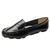 Fashion Spring Autumn Cow leather flats shoes woman round toe slip on loafers comfy ladies work shoes genuine leather moccasins women