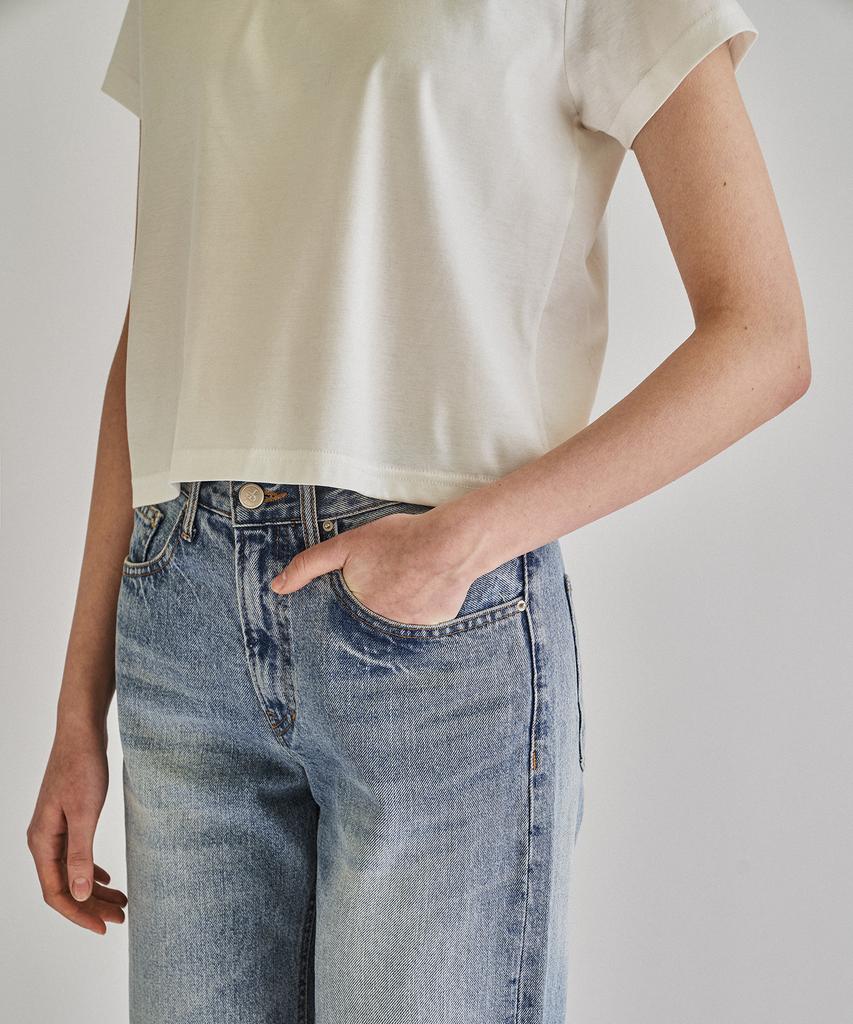 Kkeulle Basic Cotton T-Shirt_Ivory