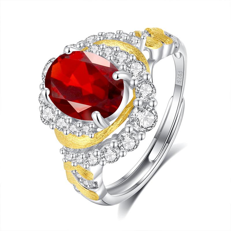 S925 Sterlingsilber Blattring für Damen Europäische Mode Natürlicher Peridot Kristall Schmuck Hoher Sinn Minimalistischer Finger Schmuck