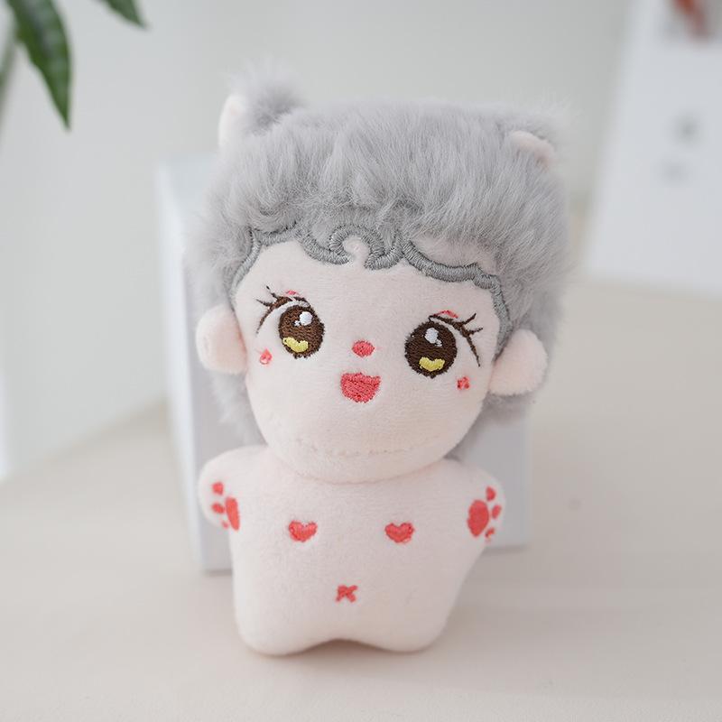 

Кукла Плюшевый Восхитительный Брелок Уютная Хлопковая Набивная Фигурка Высотой 12 см серый