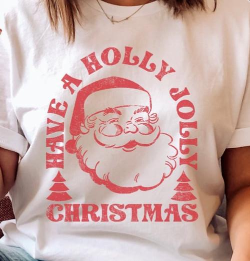 

Retro Santa Tee, Santa Tee, Vintage Graphic Tee, Merry Christmas Shirt, Gift Tee 3XL