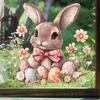 Easter 2026 Rabbit & Egg Window Clings - Decorative Stickers for Bedroom & Living Room