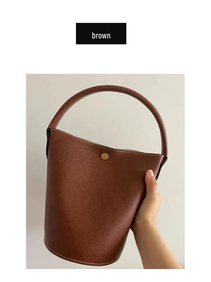 

Женская сумка-ведро из натуральной кожи весна/лето 2025 года — модная, повседневная, мини, портативная, на одно плечо Mini 11cm