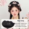 Set di Copricapi Hanfu Stile Dinastia Ming con Fascia Pigra e Chignon Parrucca
