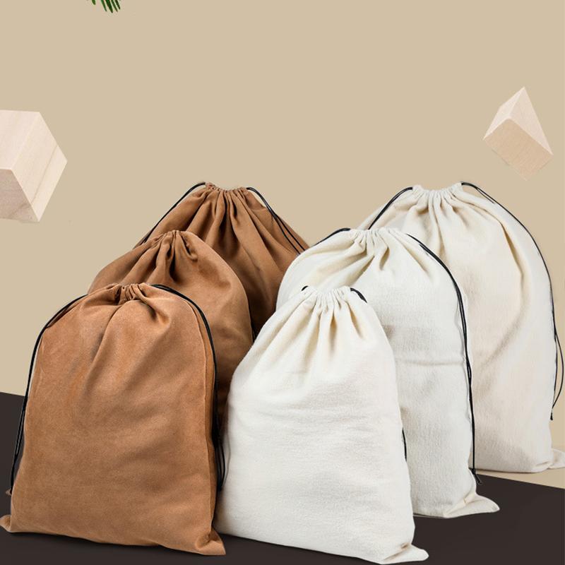 

1 шт., сумки на шнурке, карманы, бархатные тканевые сумки, замшевая упаковка на шнурке, большая сумка, тканевая сумка для обуви 32x40cm белый