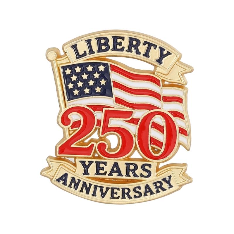 American 250th Anniversary Commemorative Badge Pins Alloy Craft For Collectors And History Enthusiasts