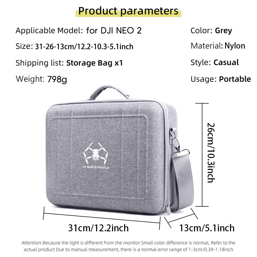 Shoulder Storage Bag For DJI Neo2 RC-N3 All-in-one Carrying Case Large Shockproof Protective Box For DJI Neo 2 Drone Accessories