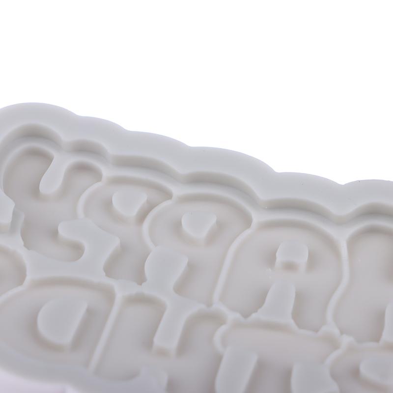 1Pc Silicone 3D Happy Birthday Mold DIY Ice Jelly Chocolate Mould English Letter Mold Bake Birthday Cake Decor Tool Mould