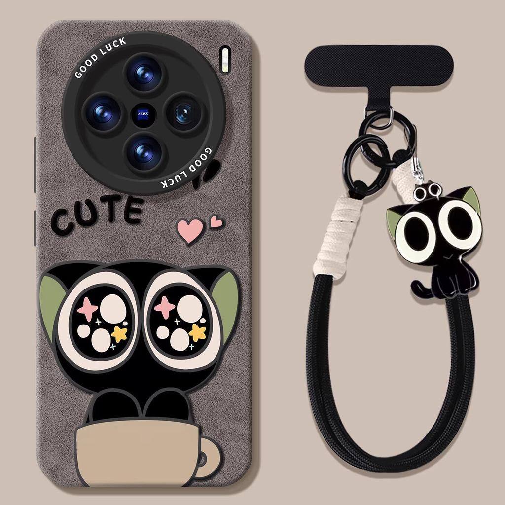 Luo Hei Hei mobile phone case is suitable for vivox300ultra silicone 200s lanyard 100pro cute x300s soft case