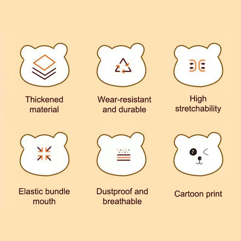 50 Pcs Disposable Thickened Cartoon Shoe Covers,Home Indoor Non-Slip Anti-Dirty Foot Cover, Breathable Foot Covers For Shoes