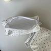 Portable Quilting Black Dot Makeup Bag Sweet Style Large Capacity Toiletry Bag Zipper Storage Pouch Cosmetic Organizer Pouch