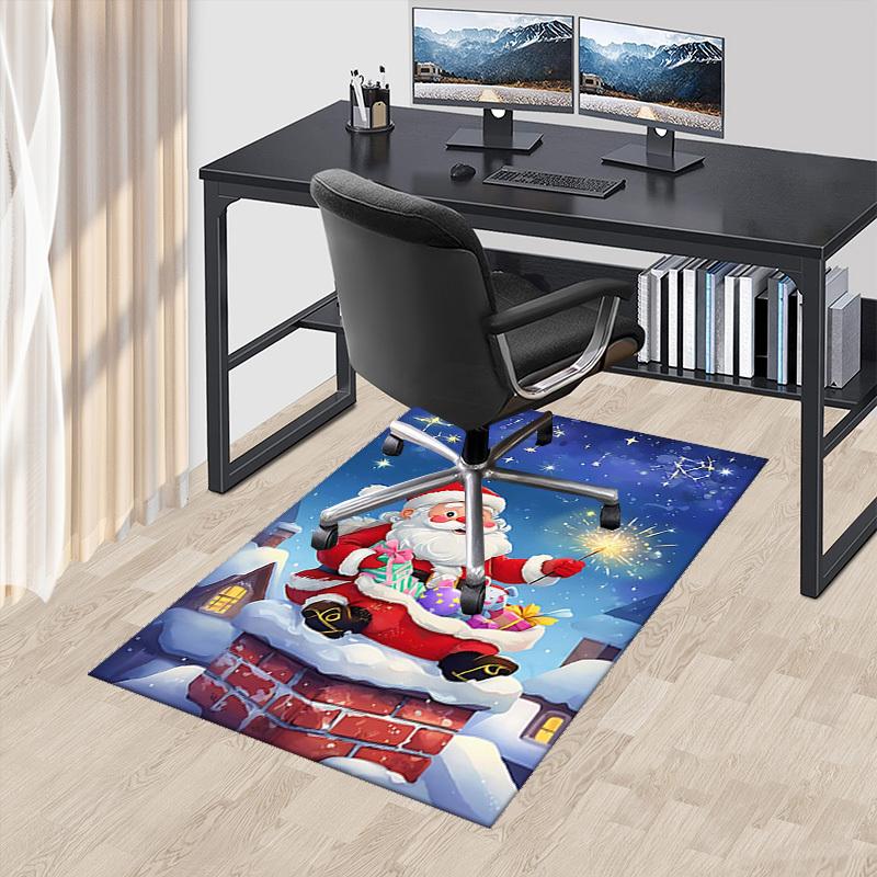 

Christmas Santa Claus Chair Mat - Anime Cartoon Design, Non-Slip Carpet for Office, Home Decor, Living Room, Bedroom, Game Room & Dormitory.R035 60cm by 90cm