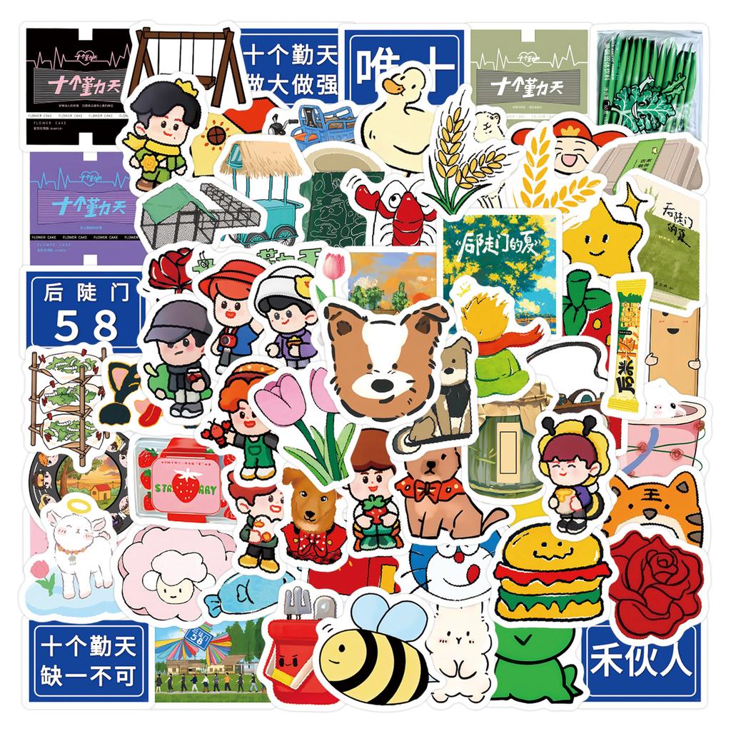 105 New Styles of Rear Steep Door Elements Graffiti Stickers Decorate Refrigerator Skateboard Water Cup Personalized Stickers