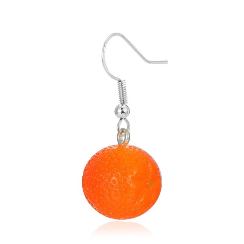 1 Pair for Creative Statement Dangle Fruit Earrings Fashion Cute Orange Fruit Earrings Jewelry Gifts for Women Girls