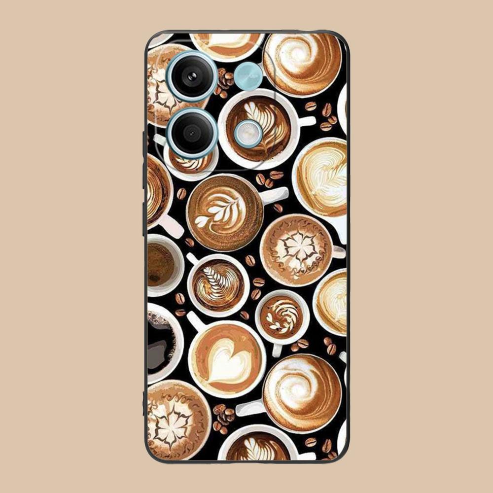 Kaffeebohnen Mattes TPU Handyhülle für POCO F8 F7 F6 F5 F4 F3 F2 Pro GT C75 C71 C65 C61 C40 Pro Ultra Bunte Hülle