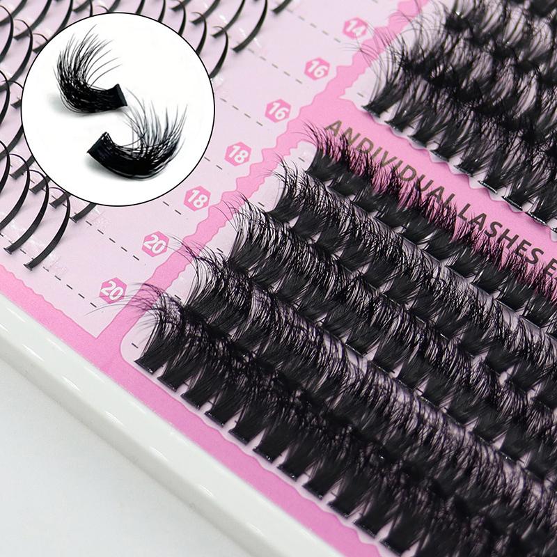 Cluster Lashes Individual Extensions Mixed Tray DIY Eyelash Set Soft Natural Curl Long Lasting for Party and Everyday Use