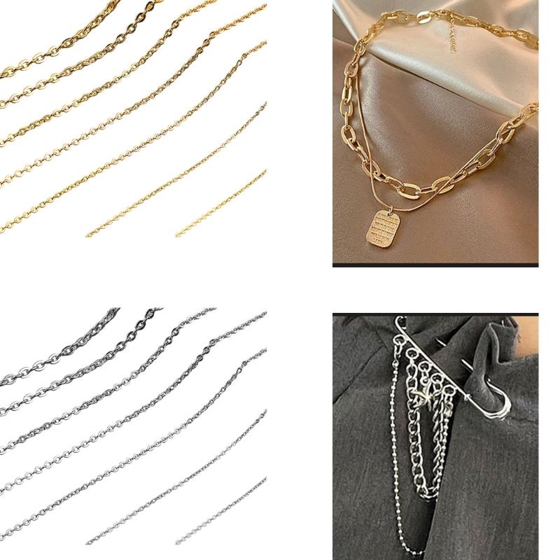 65.61Feet DIY Necklaces Chain 0.25-1mm Jewelry Making Chain for Jewelry Making DIY Necklaces Earring Keichain Pendants