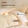 2025 New Winter Faux Rabbit Fur & Milk Velvet Flannel Bedding Set: Thickened, Warm, 4-Piece, Includes Fitted Sheet
