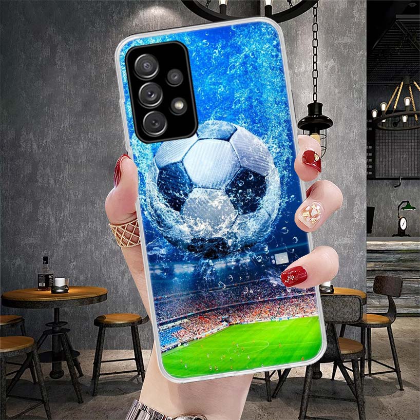 Football Soccer Ball Design Phone Case For Samsung Galaxy A12 A22 A32 A52 A72 A02S A51 A50S A71 A70 A31 A20S Note 20 Ultra S10 A