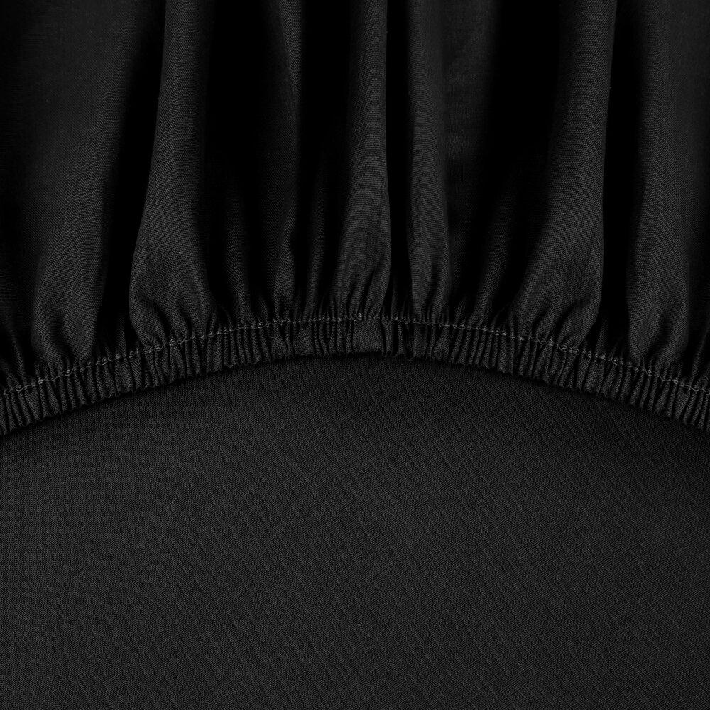 Fitted Cotton Basic Sheet 140X200X30 Black 1 Pc